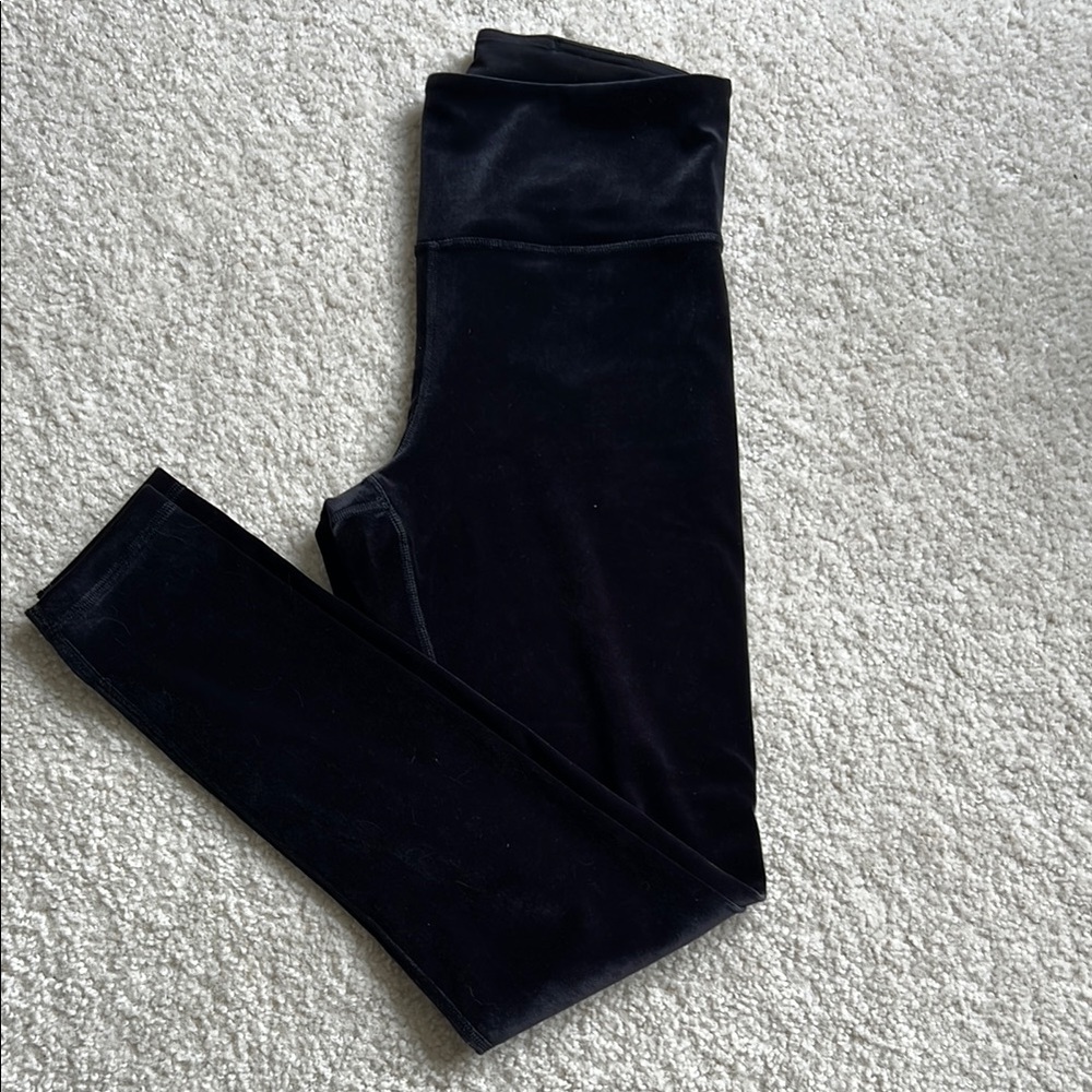 Athleta Black Velvet Leggings